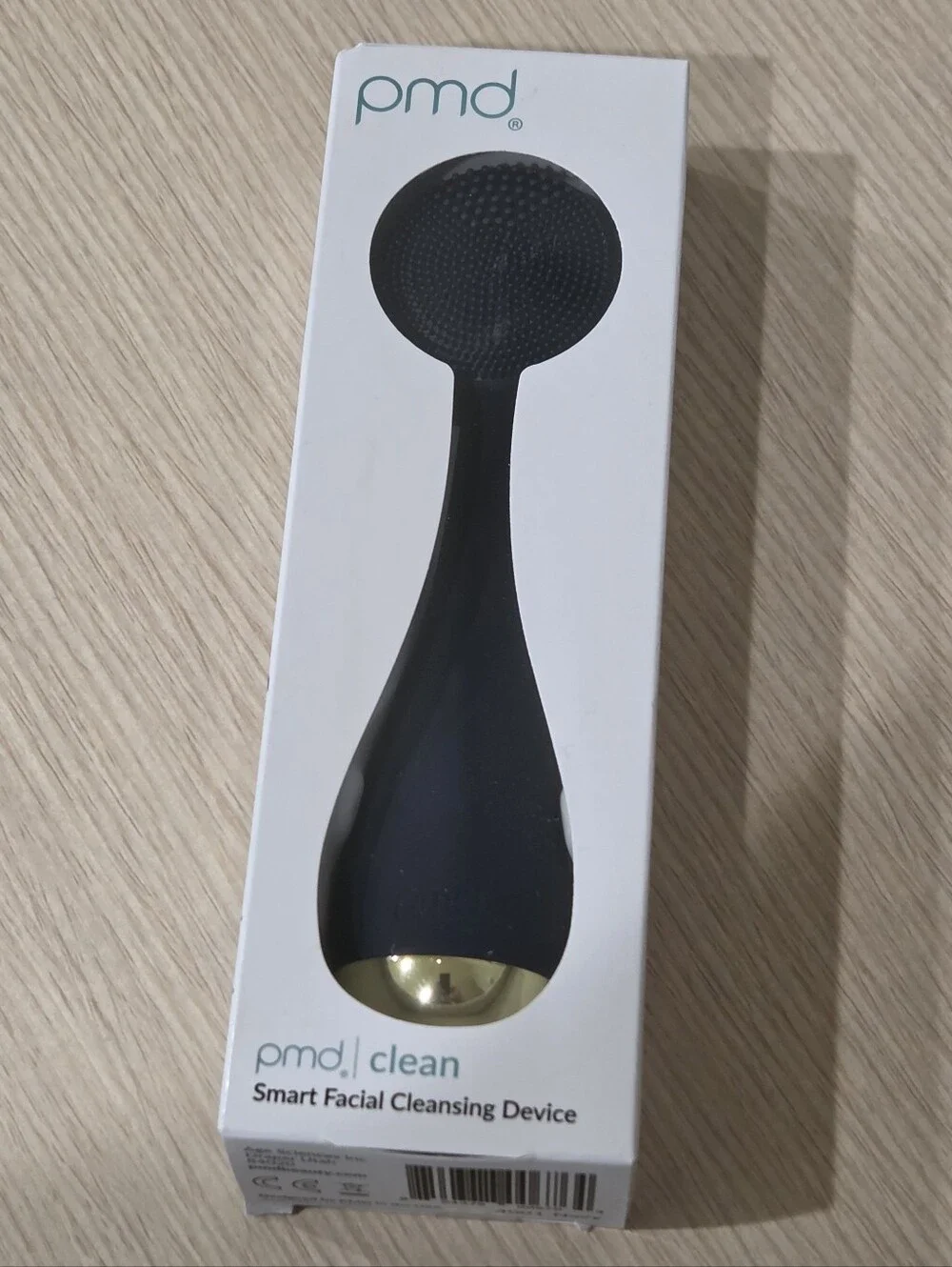 PMD Clean Smart Facial Cleansing Device Navy Blue Gold SonicGlow Face Massager